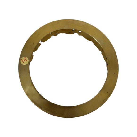 Brass Pillar Candle Ring Holder Fruit Design Base/Top Large Decorative Vtg India - Picture 3 of 4